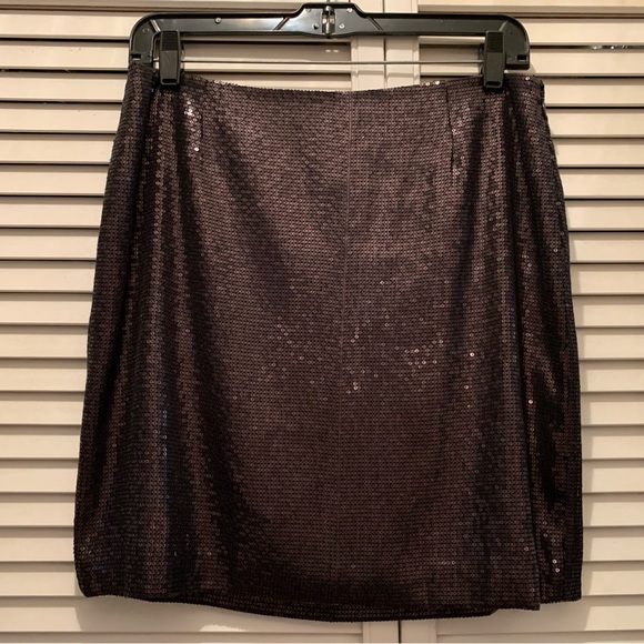 WHBM Black sequin skirt - Picture 1 of 7